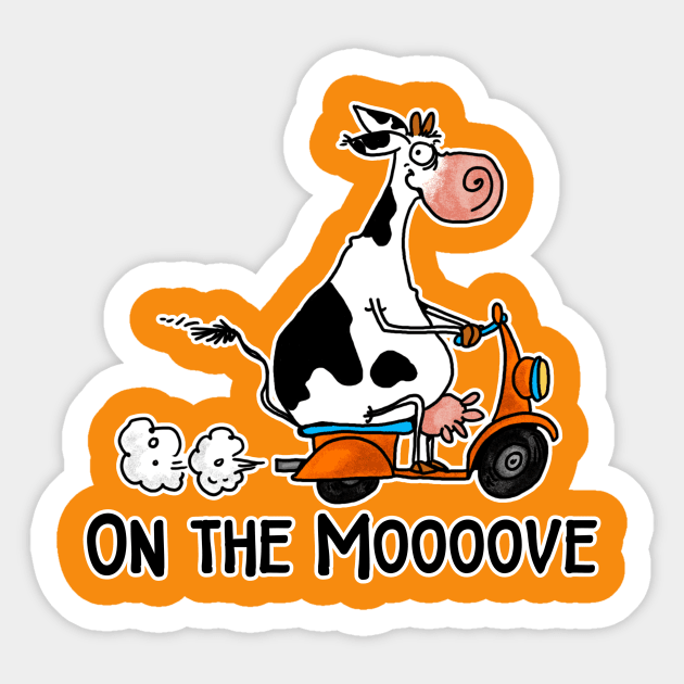 On the Moooove Sticker by Corrie Kuipers